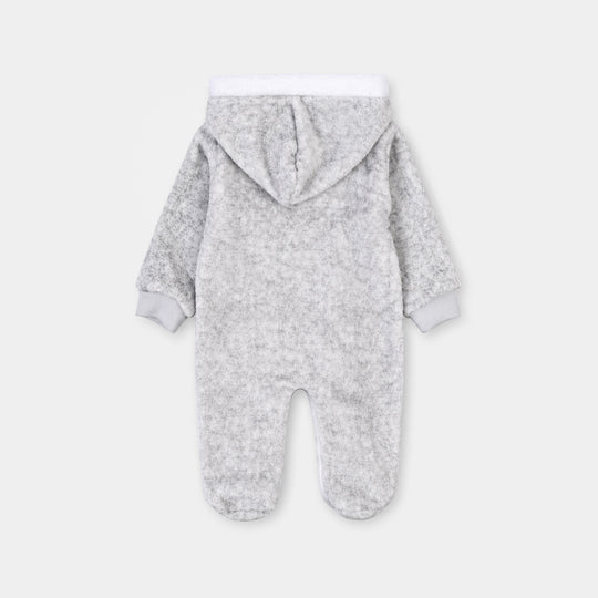 Infant Unisex Sherpa Romper SH136-1P - White/Grey