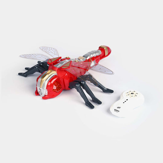 Remote Control Dragonfly With Light & Spray For Kids