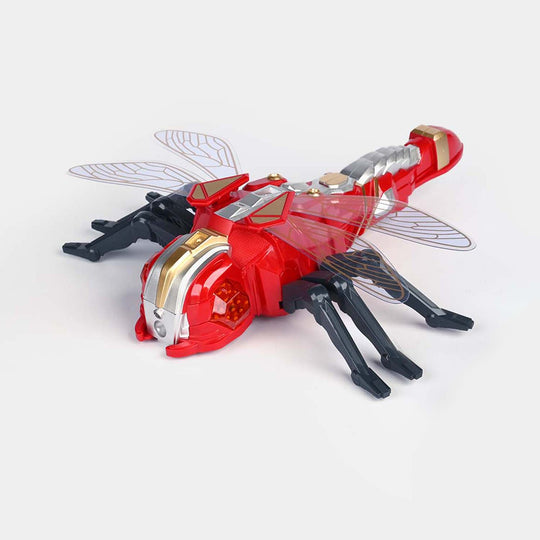 Remote Control Dragonfly With Light & Spray For Kids