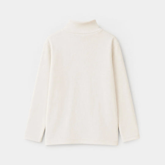 Boys 2x1 Rib Turtle Neck-Off White