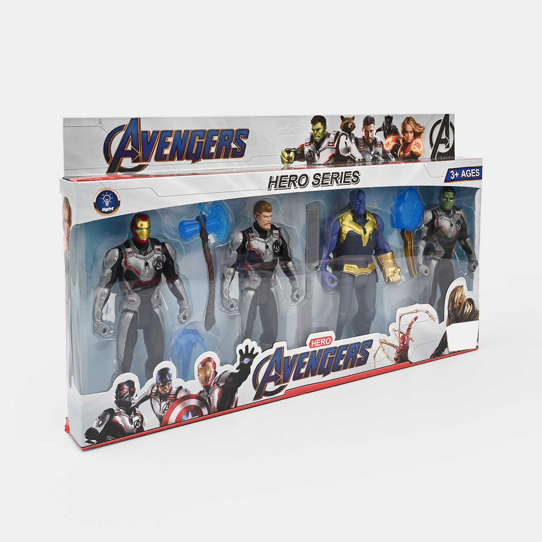 Character Figure With Weapons 4Pcs