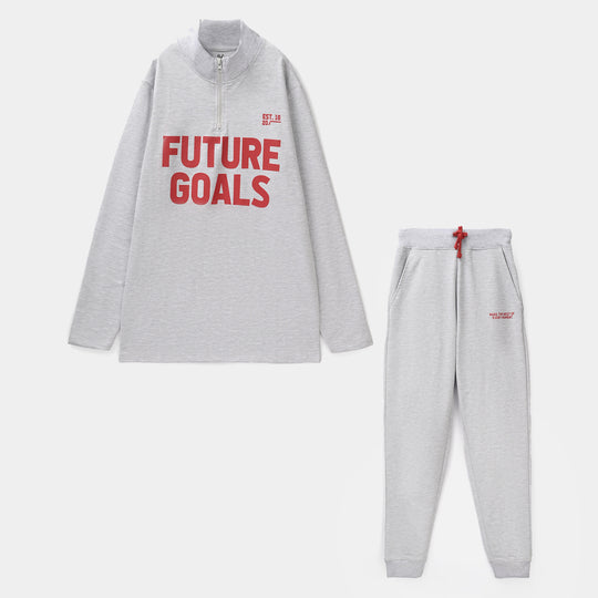 Teens Boys Jersey/Terry 2 Piece Suit Future Goals-H.grey