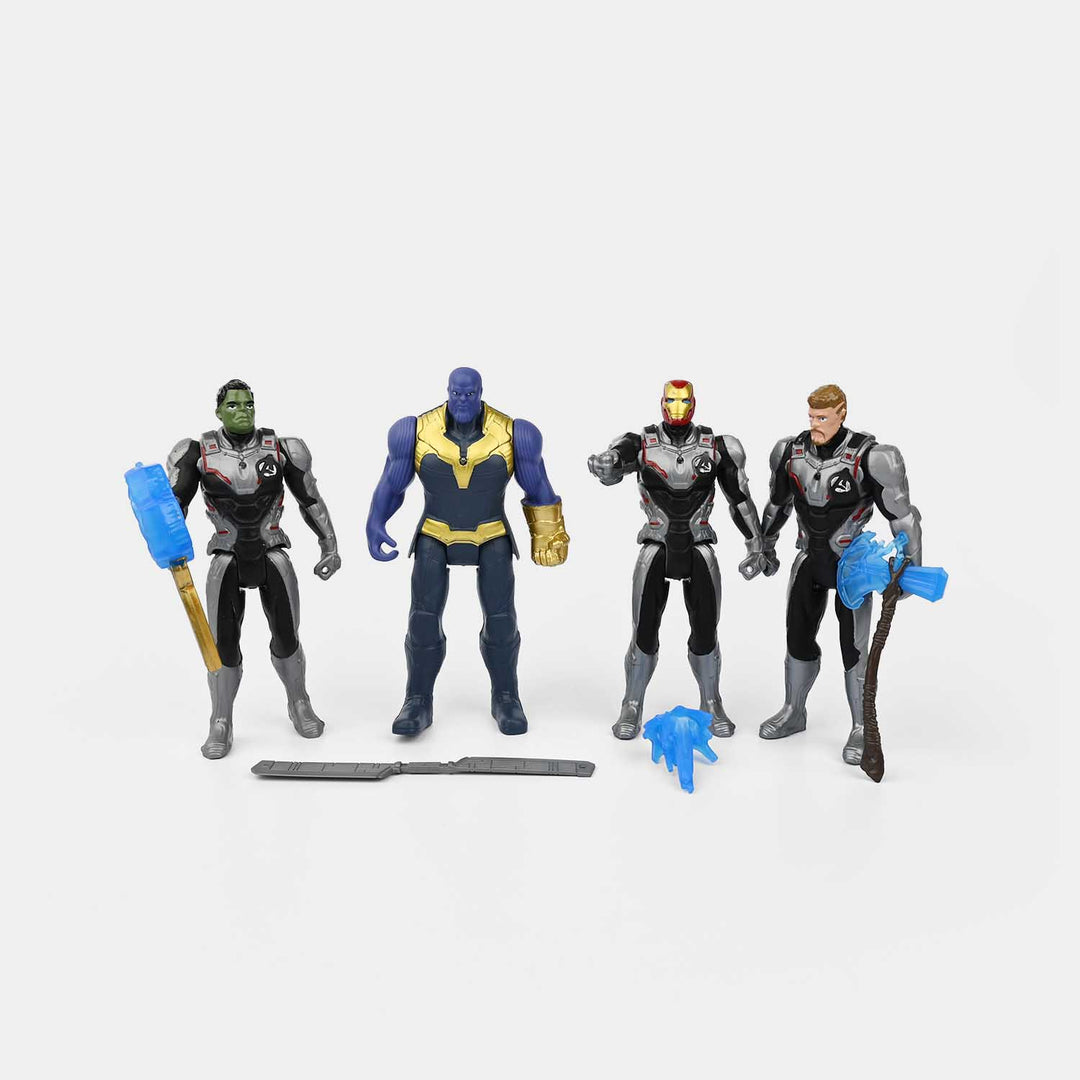 Character Figure With Weapons 4Pcs