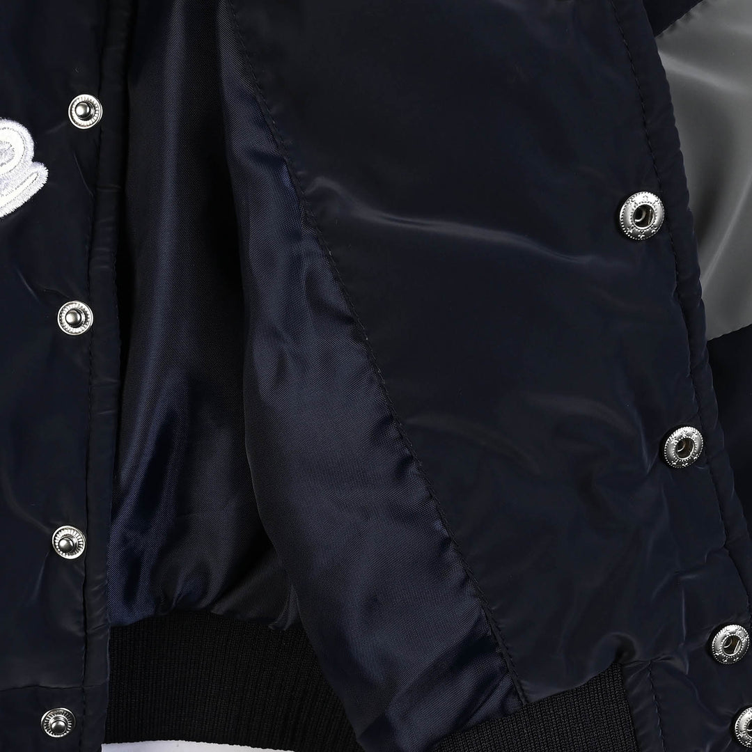 Boys Polyester Quilted Jacket One Team-BLACK