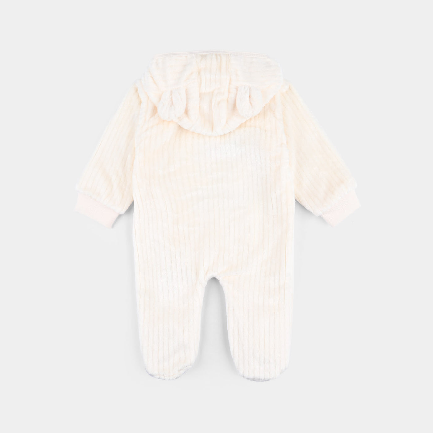 Infant Unisex Mix Fabric Romper-Cream