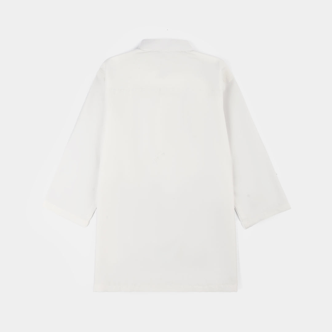 Infant Boys Poly Viscos Kameez Shalwar (Blended) - White