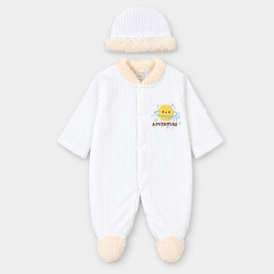 Infant Unisex Sherpa Romper FL199-2P - White