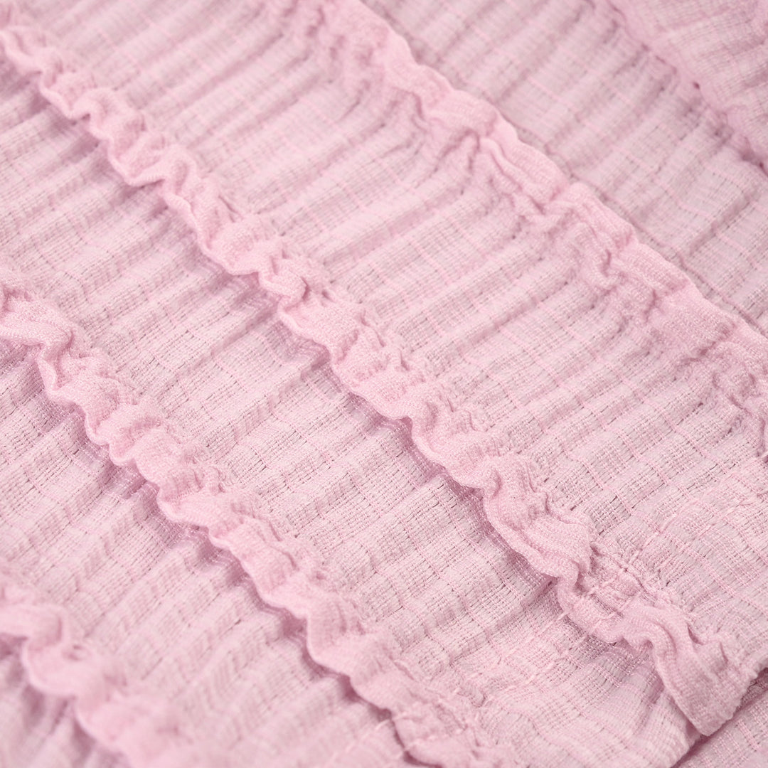 Infant Girls Jacquard Jersey Knitted Shorts - Purple