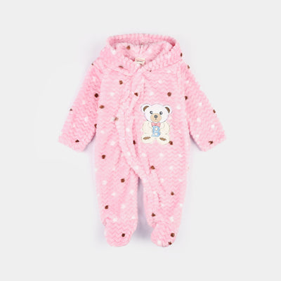 Infant Unisex Mix Fabric Romper-Pink