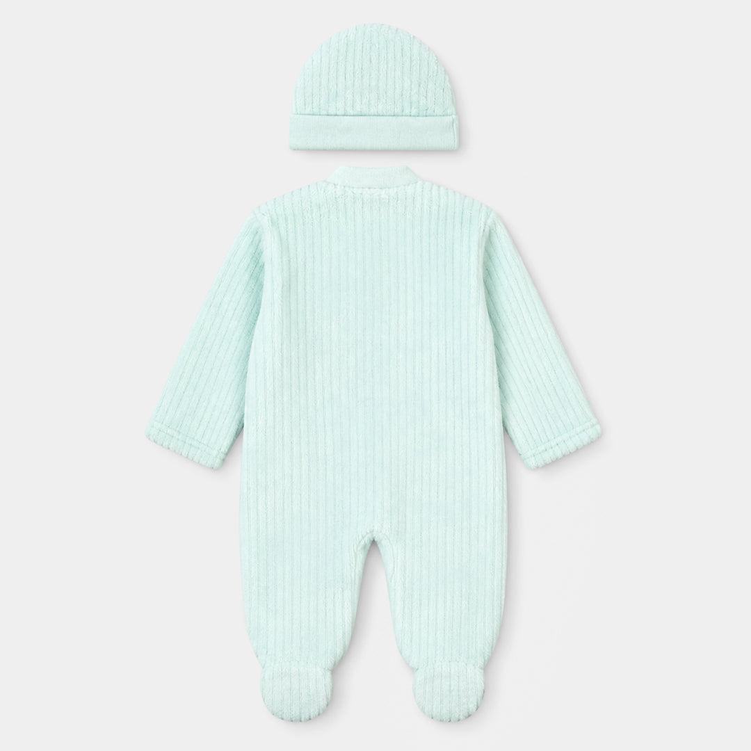 Infant Unisex Sherpa Romper FL200-2P -C.Green