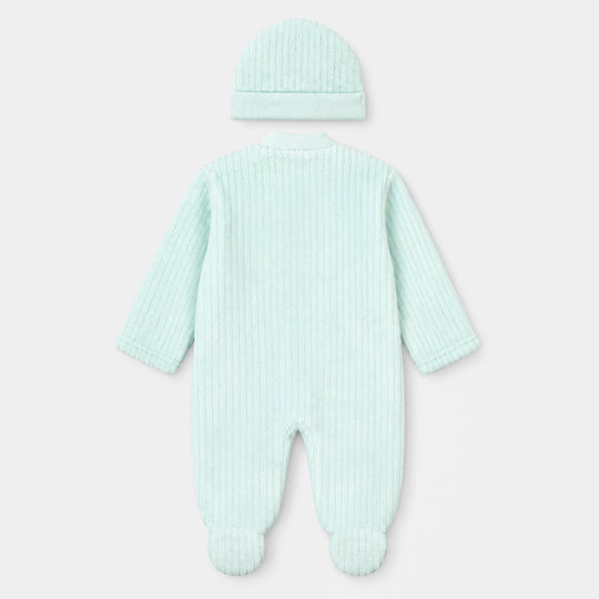 Infant Unisex Sherpa Romper FL200-2P -C.Green