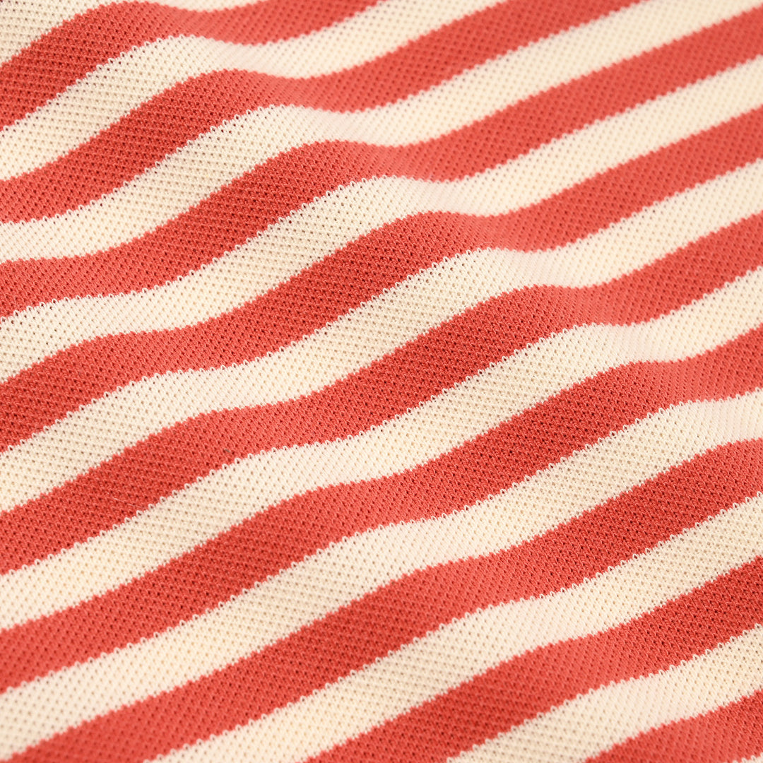 Teens Boys Cotton PK Striped T-Shirt - Orange