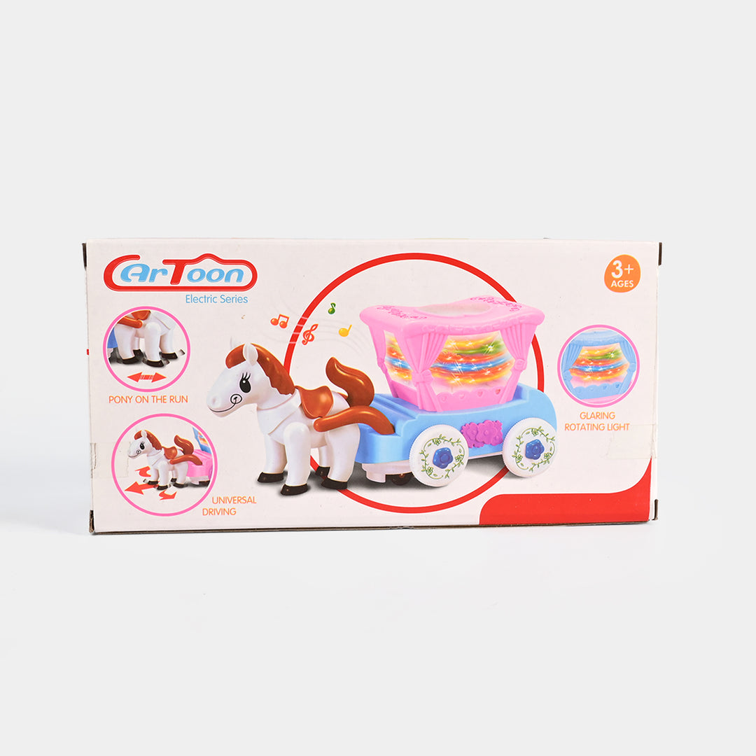 Electric Horse Carriage Toy with Light & Music