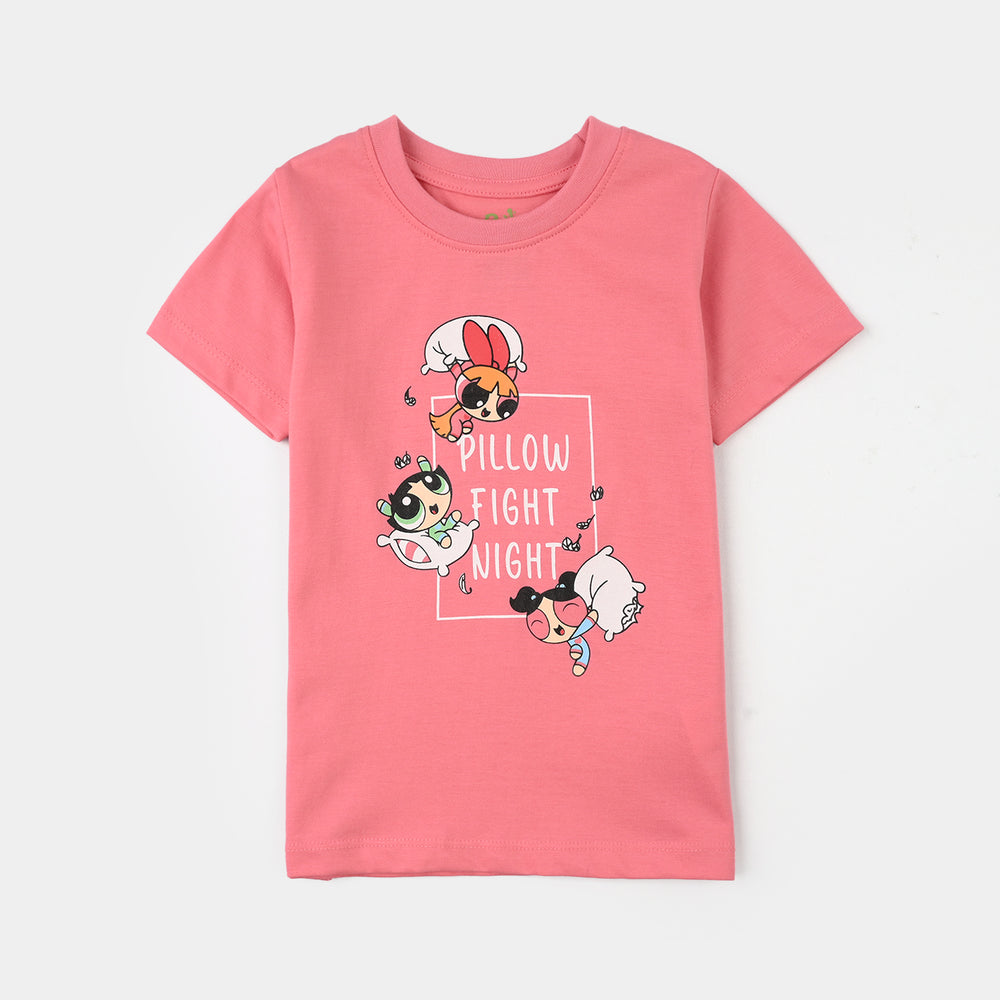 Infant Girls PC Jersey Night Suit - Pink