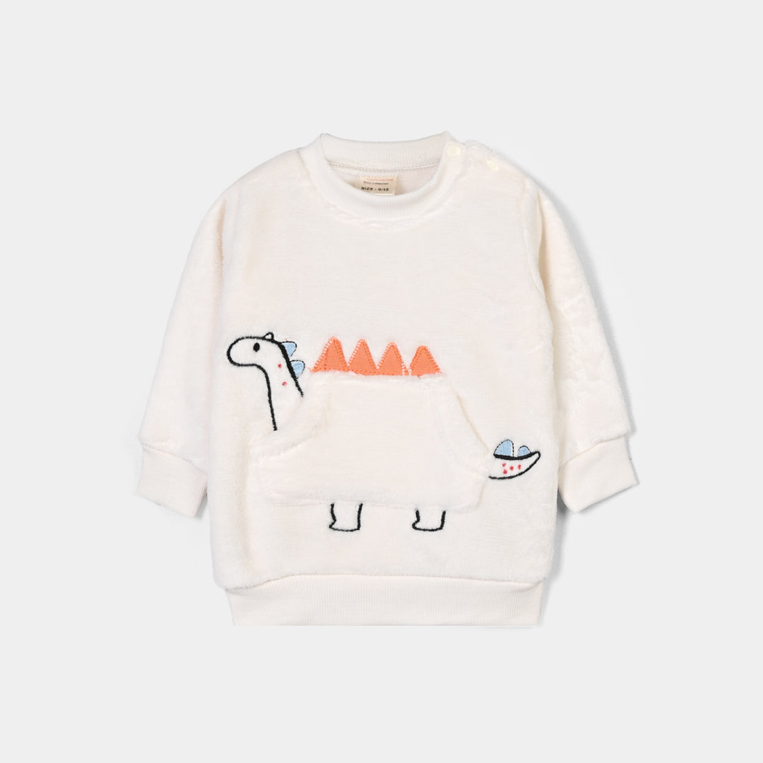 Infant Boys Sherpa Knitted Suit SH131-2P - Off White