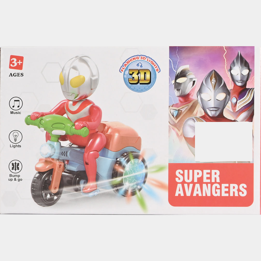 Electric Superhero Tricycle Toy with Light & Music