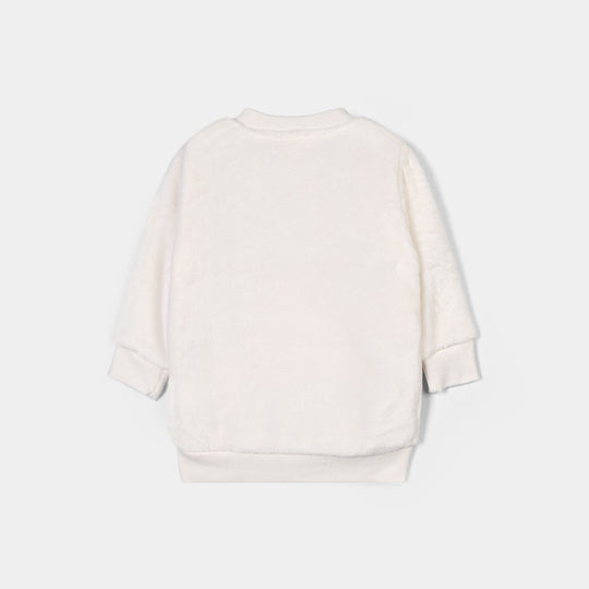 Infant Boys Sherpa Knitted Suit SH131-2P - Off White