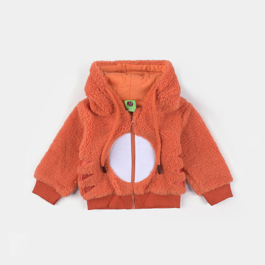 Infant Girls Sherpa Jacket Tiger-ORANGE