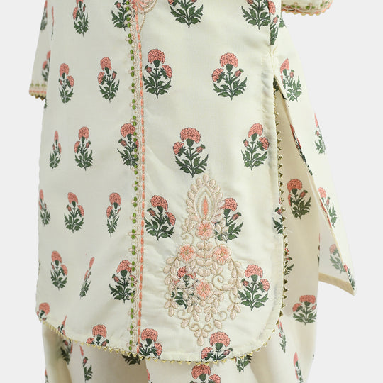 Girls Poly Lawn 2Pcs Suit Bird