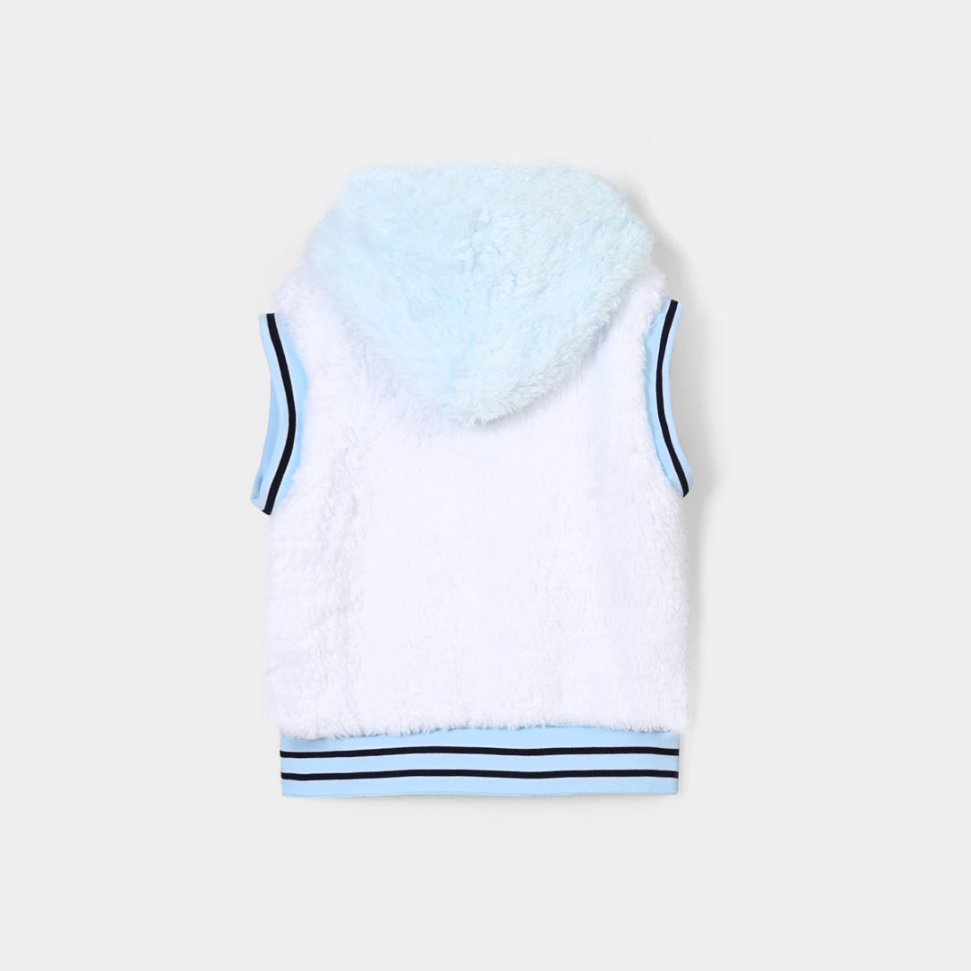 Infant Boys Sherpa Knitted Suit BJ043-3P - White/Blue