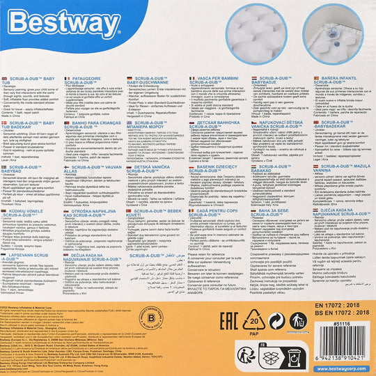 Bestway Double-Ring Inflatable Baby Bath Tub (51116)