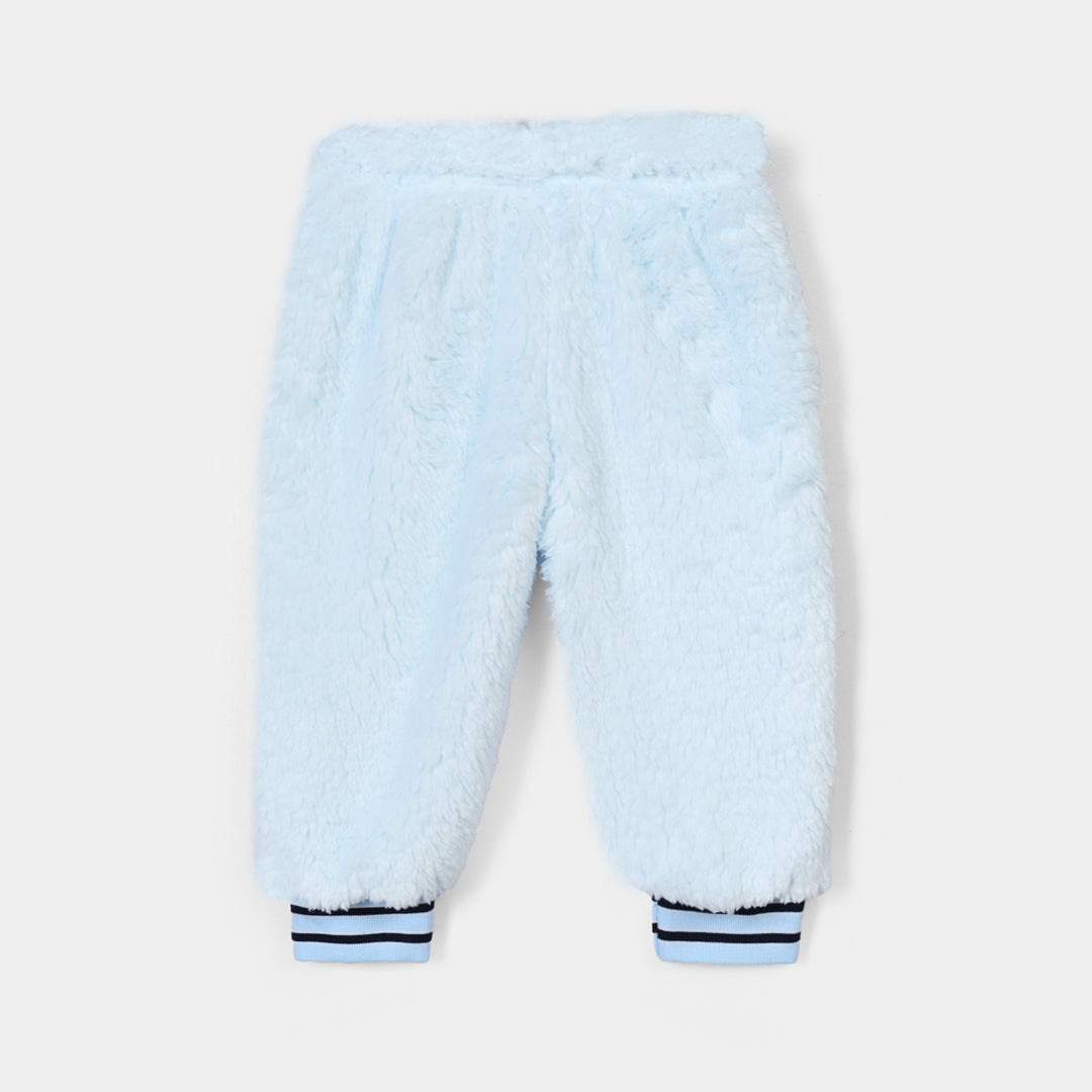 Infant Boys Sherpa Knitted Suit BJ043-3P - White/Blue