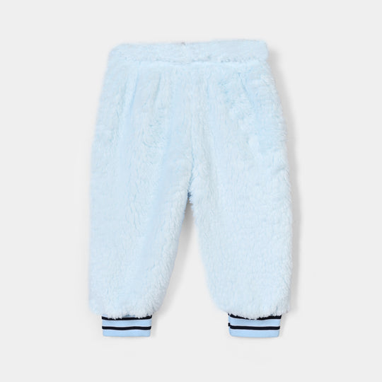 Infant Boys Sherpa Knitted Suit BJ043-3P - White/Blue