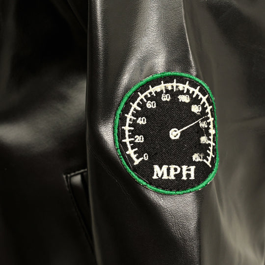 Boys PU Jacket Race Team-BLACK