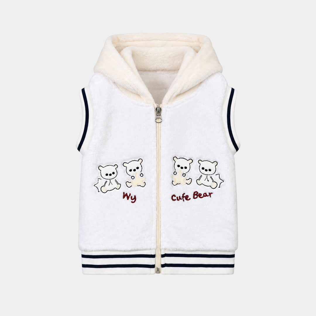 Infant Boys Sherpa Knitted Suit Sh139-3P - White