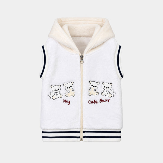 Infant Boys Sherpa Knitted Suit Sh139-3P - White