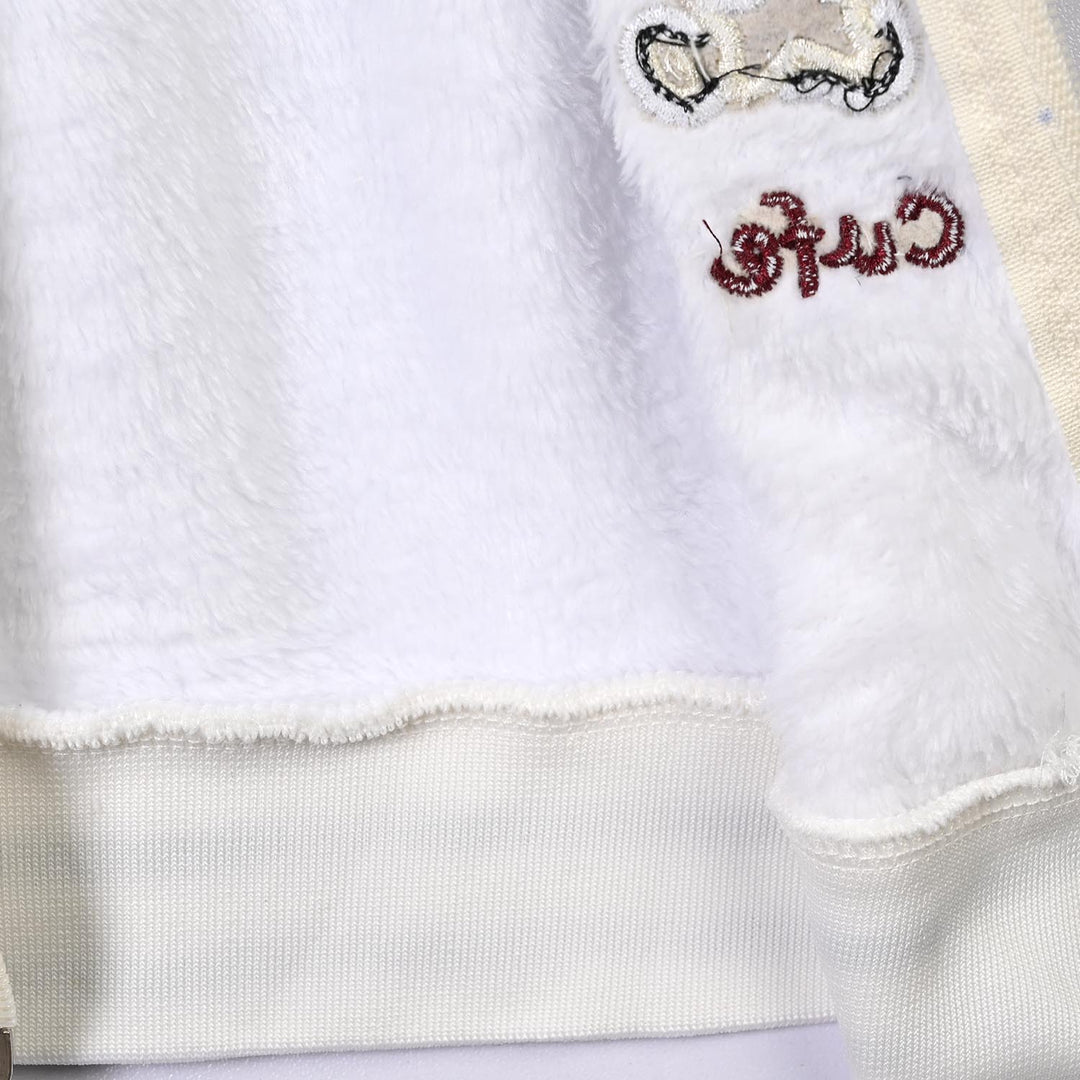 Infant Boys Sherpa Knitted Suit Sh139-3P - White