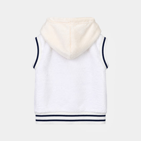 Infant Boys Sherpa Knitted Suit Sh139-3P - White