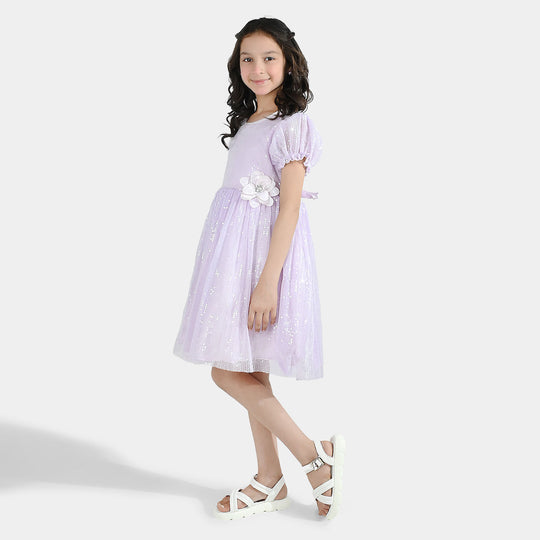 Girls Sequence Fancy Frock- Fairy Glow-Lilac