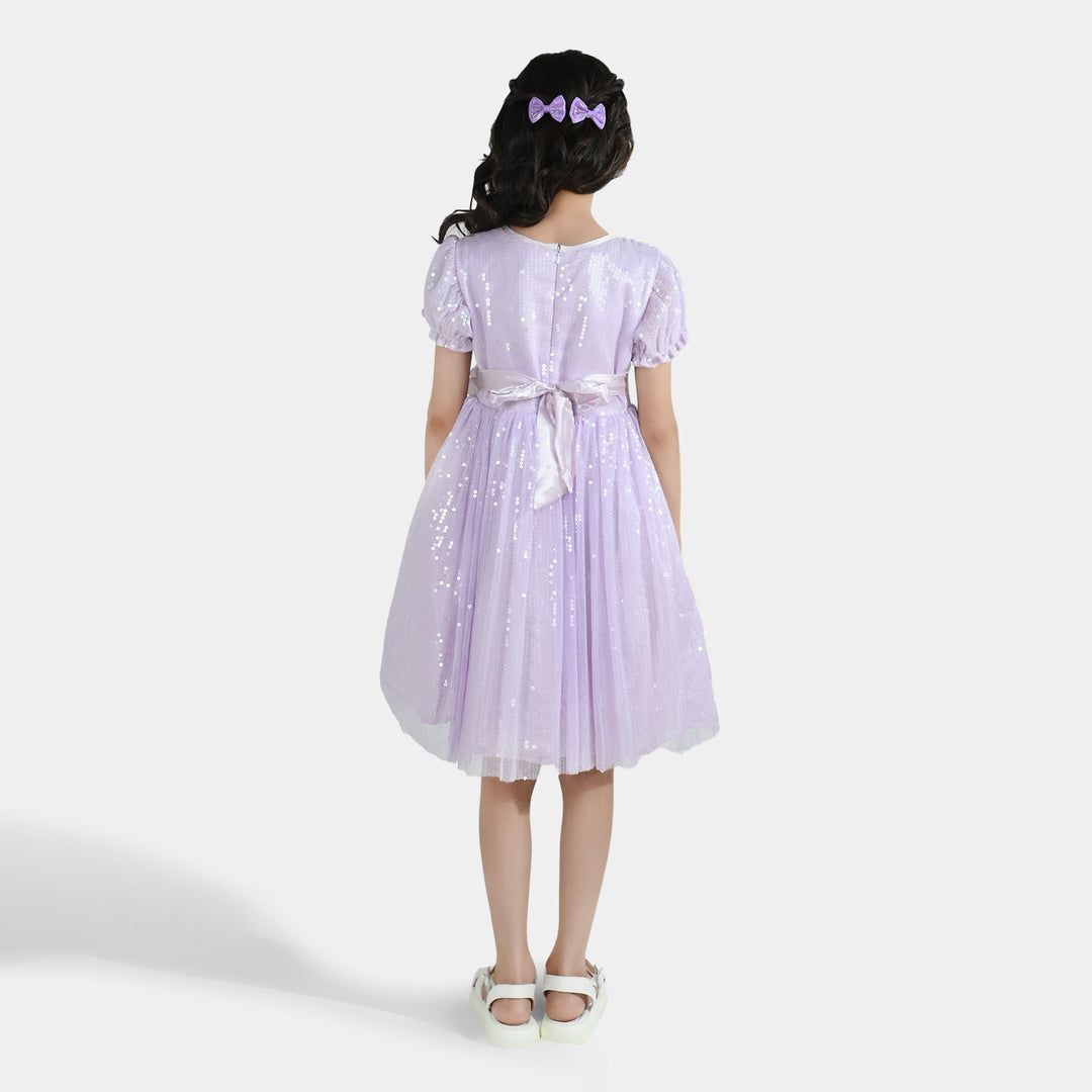 Girls Sequence Fancy Frock- Fairy Glow-Lilac