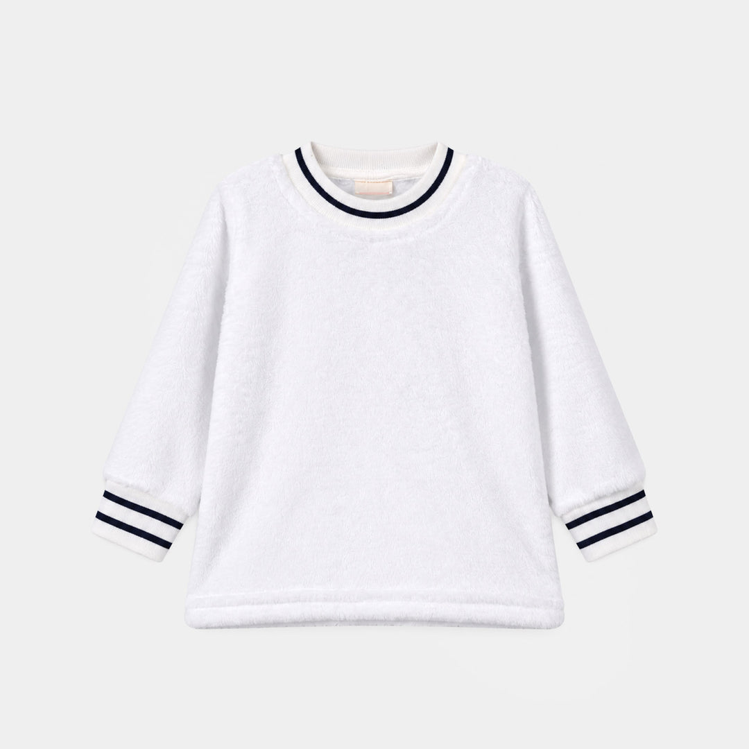 Infant Boys Sherpa Knitted Suit Sh139-3P - White