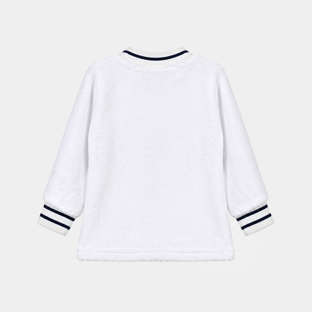 Infant Boys Sherpa Knitted Suit Sh139-3P - White