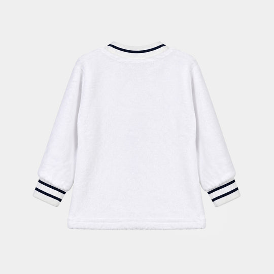 Infant Boys Sherpa Knitted Suit Sh139-3P - White