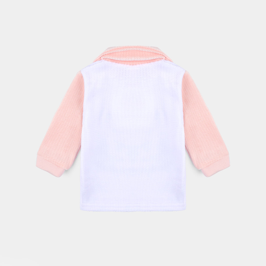 Infant Unisex Suit -Peach/White