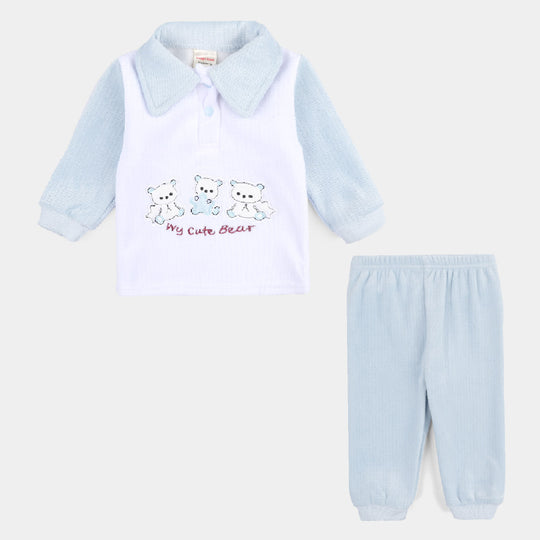 Infant Unisex Suit-Blue/White