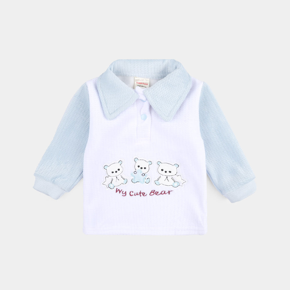 Infant Unisex Suit-Blue/White