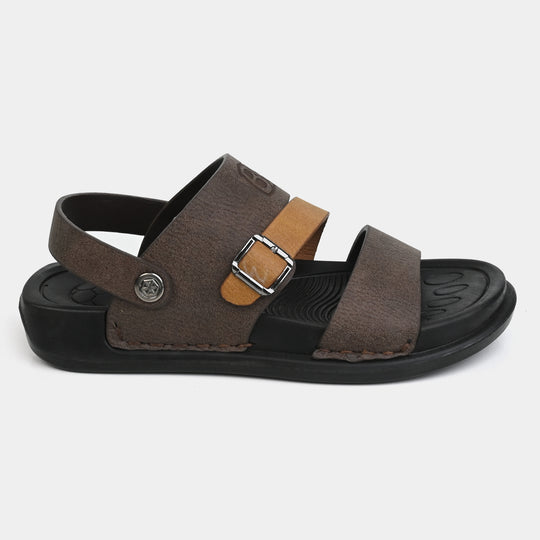 Boys Sandal P-ART2-Mustard/Brown