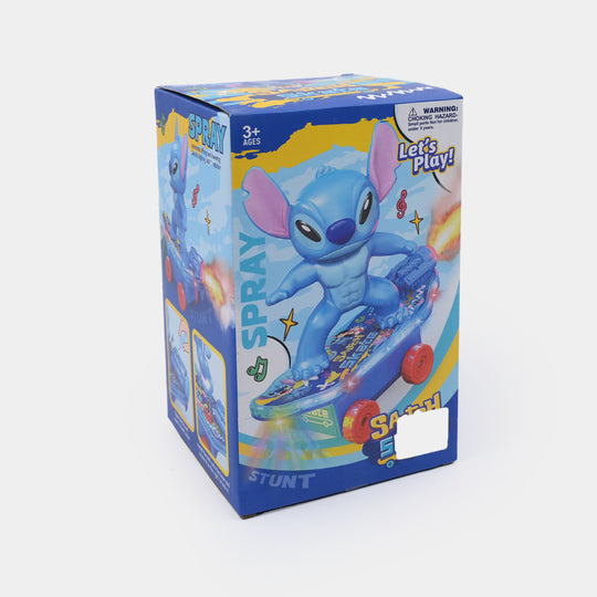 Electric Rotating Stunt Skateboarder Toy with Light & Sound