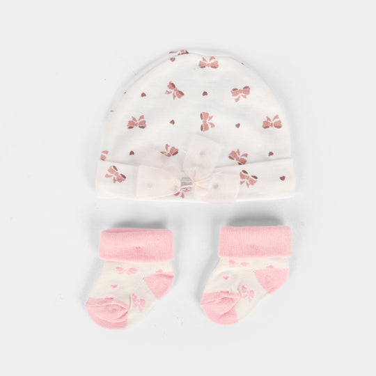 Baby Socks & Cap Bib Set | 4PCs