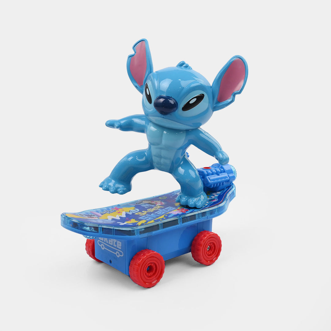 Electric Rotating Stunt Skateboarder Toy with Light & Sound