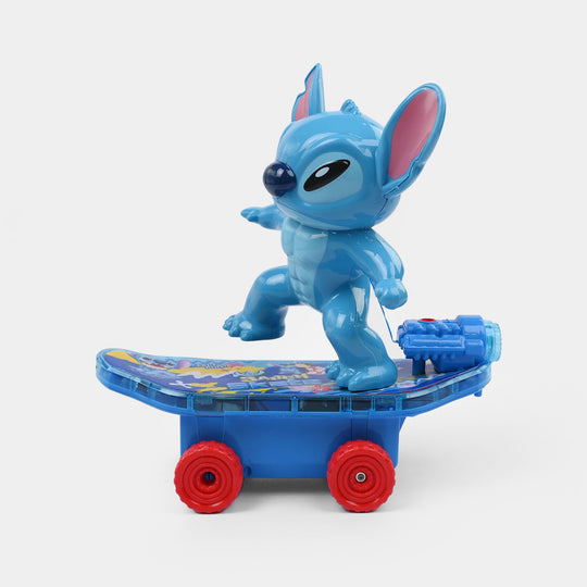 Electric Rotating Stunt Skateboarder Toy with Light & Sound