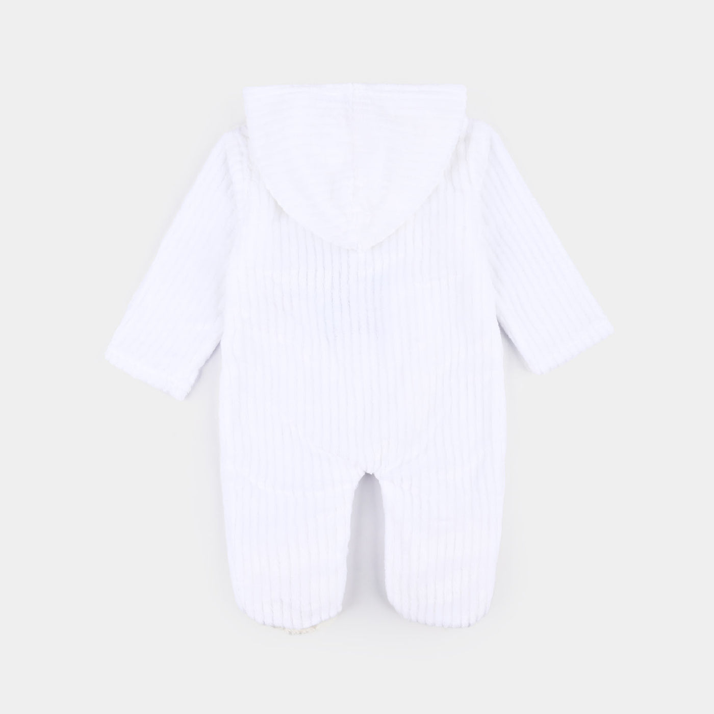 Infant Unisex Mix Fabric Romper-White