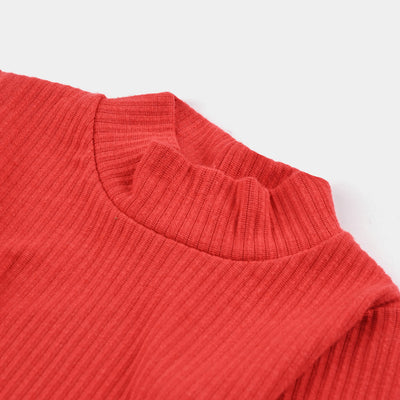 Infant Unisex Turtle Neck T-Shirt-Red