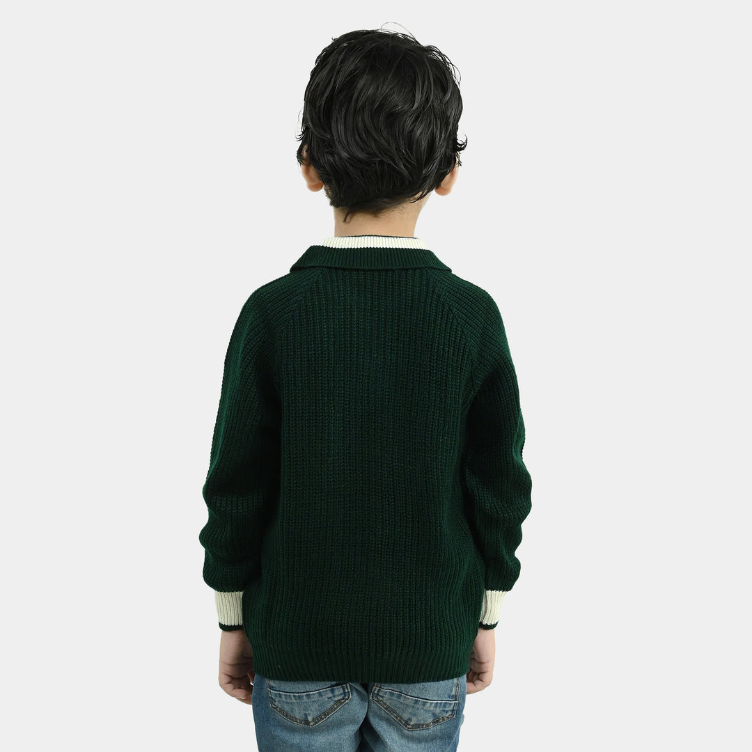 Boys Acrylic Sweater-Team League-GREEN