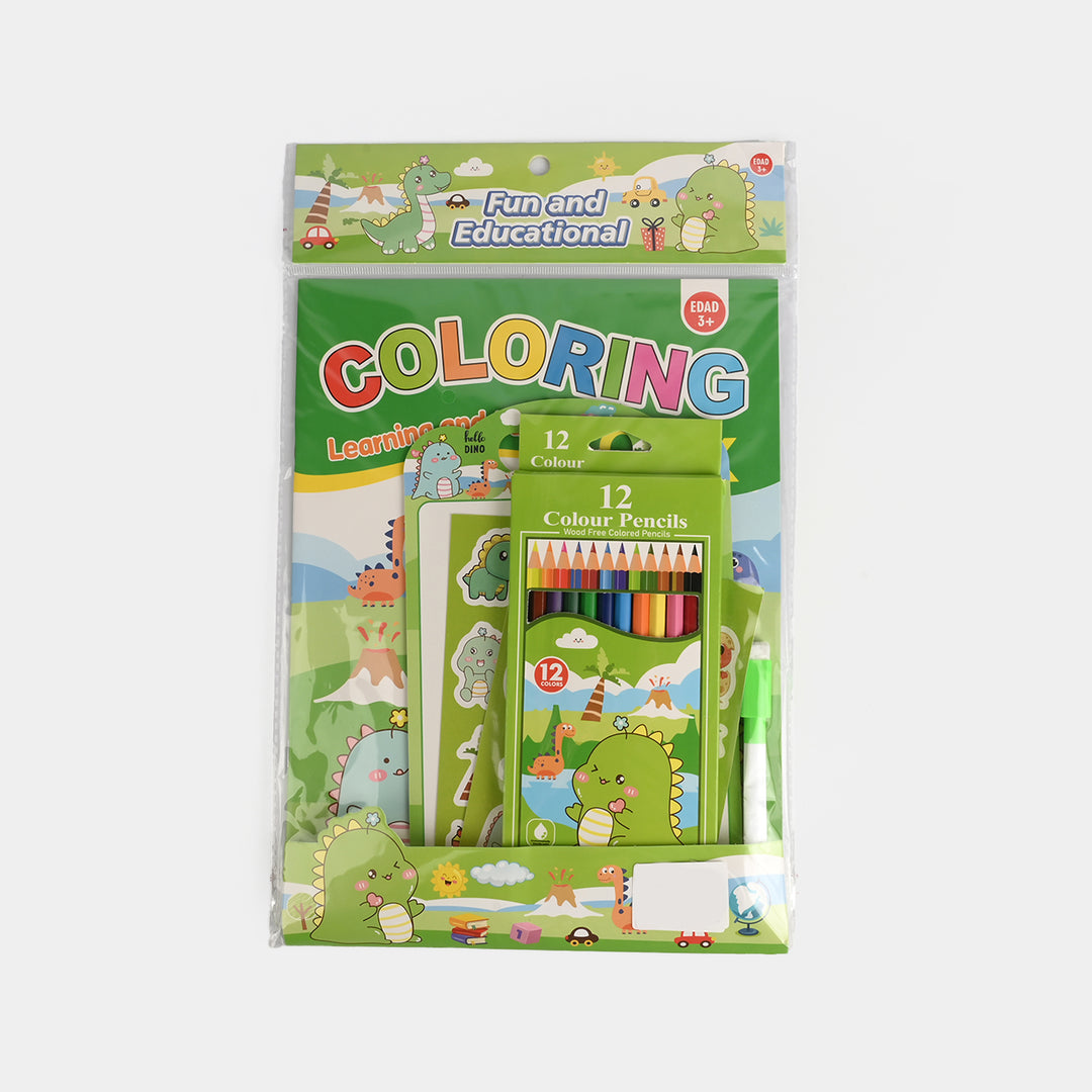 Cute Learning & Fun Coloring & Sticker Activity Set