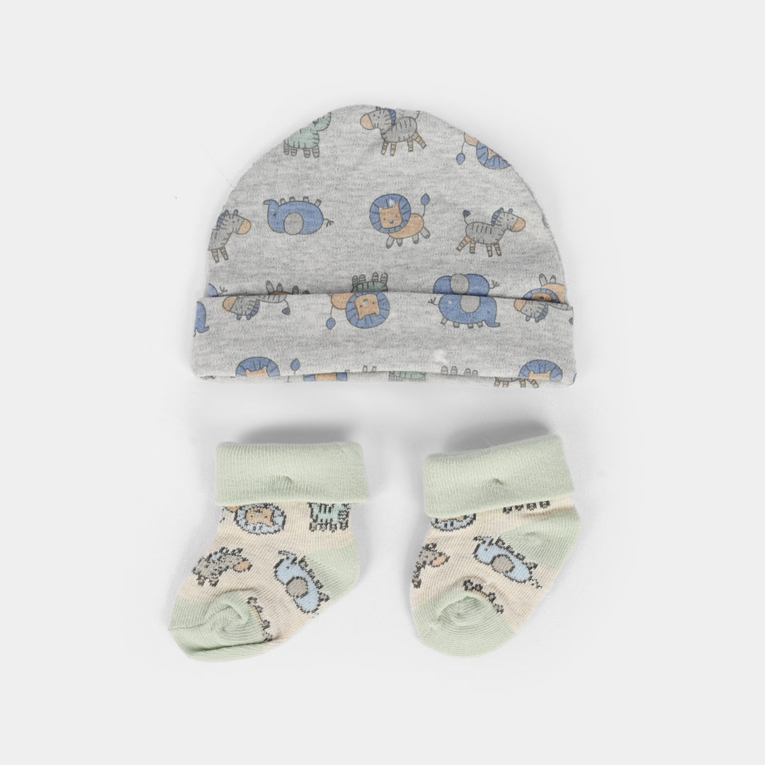 Baby Socks & Cap Bib Set | 4PCs